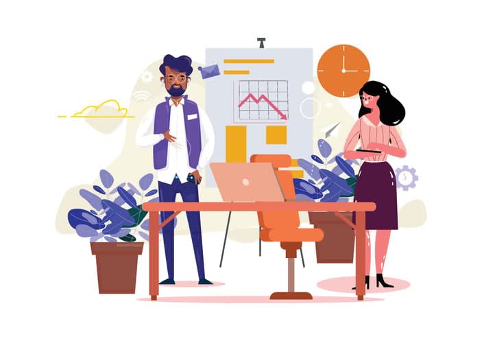 Beautiful business and finance illustration stock illustration