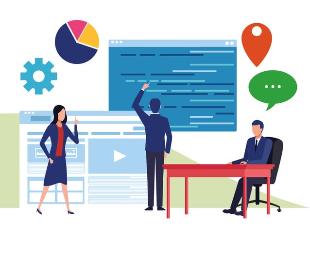 Business coworkers cartoons stock illustration