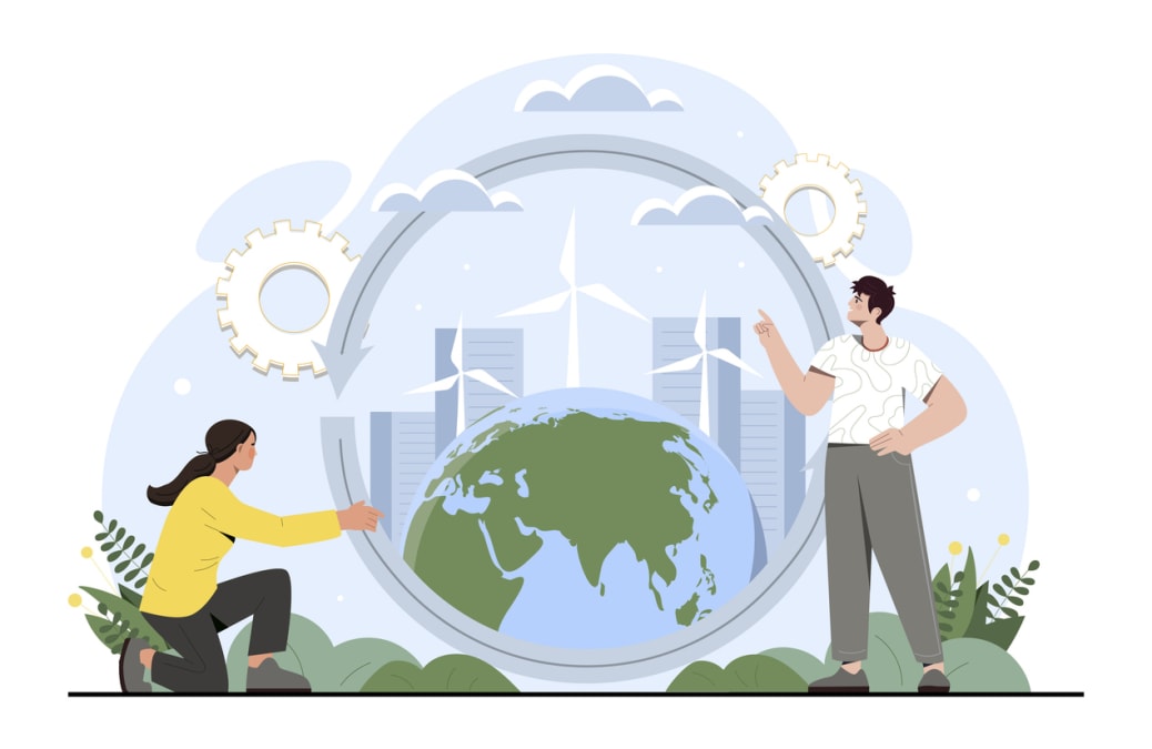 Circular cycle concept stock illustration