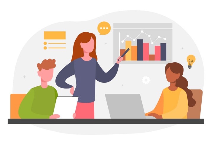 Concept of meeting stock illustration