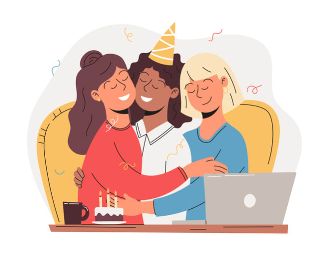 Corporate team during a holiday in the office