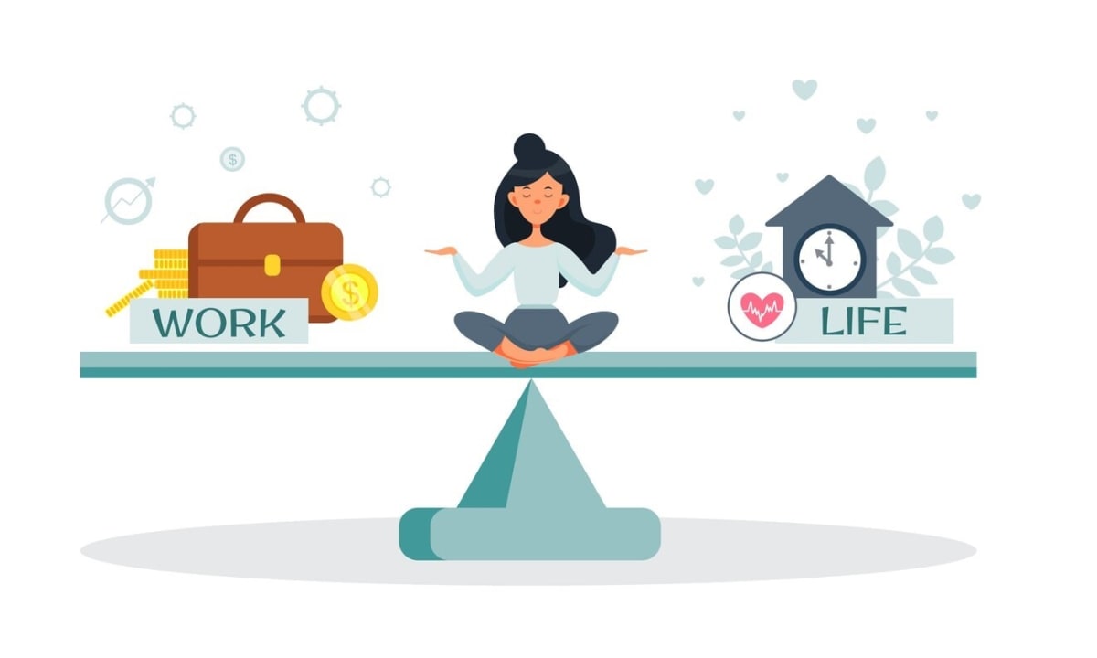 An illustration showing a balanced work-life environment, focusing on prioritizing tasks effectively.