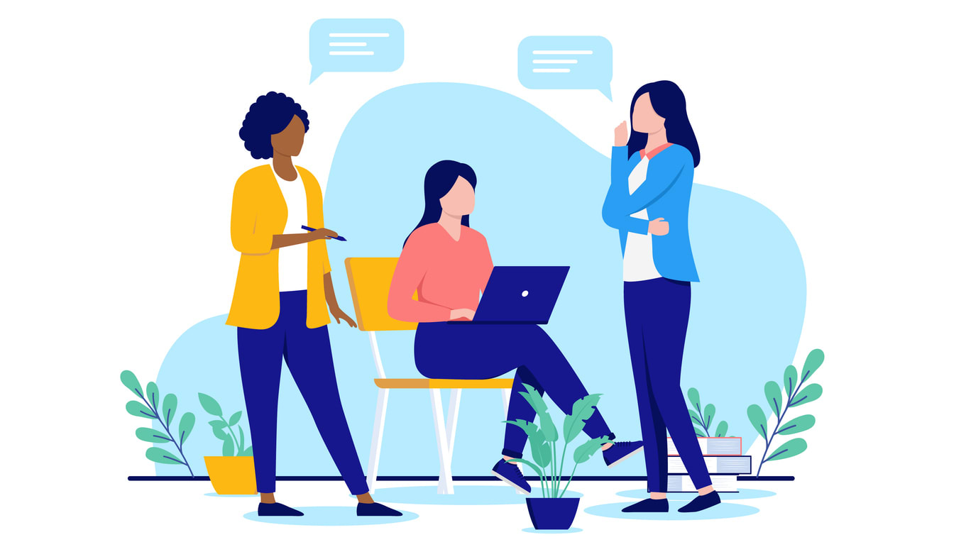 Coworkers sitting in a circle answering fun icebreaker questions for work.