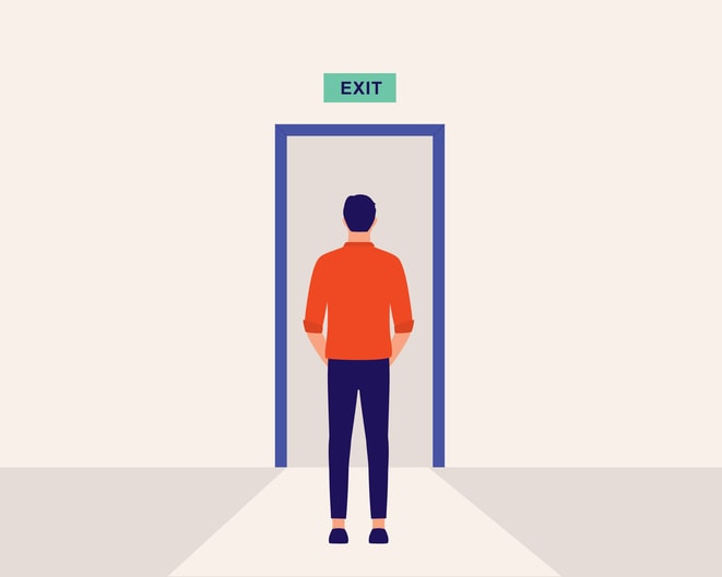 Man At The Exit Door