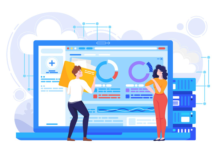 man carry file isolated on white