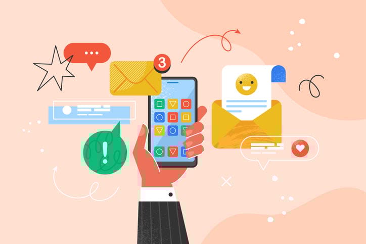 Modern creative concept for e-mail mobile marketing and newsletter