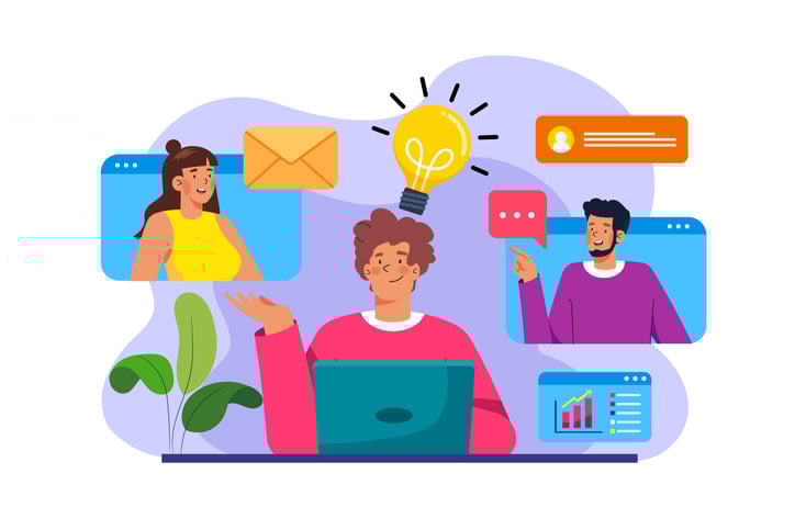 Online Conference Meeting stock illustration