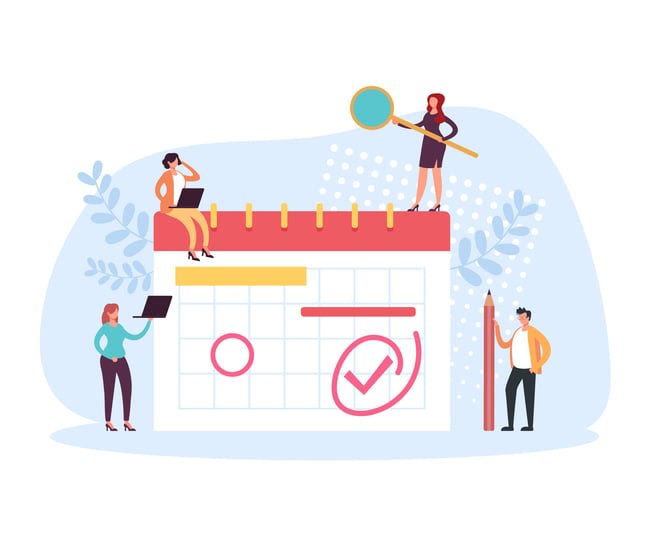 Planner schedule organizer concept.