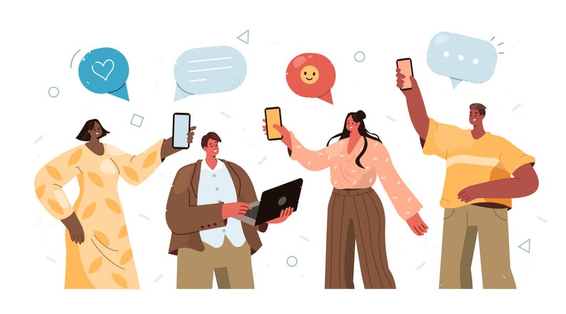 Social media stock illustration