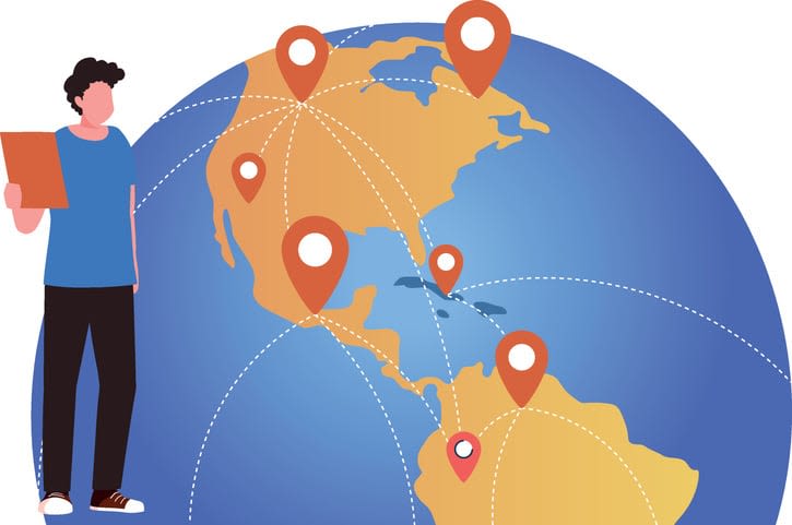 The boy is working all over the world