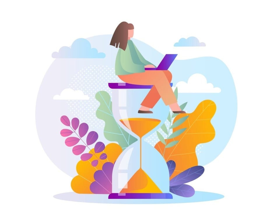 An individual engaging in focused work during a designated focus time.